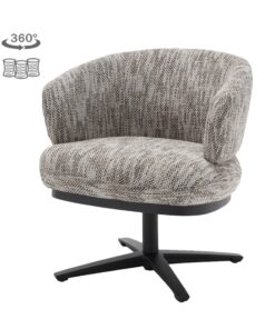 Eetkamerstoel Perca Ted 8 draaibaar met pocketvering en armleuningen – Dubbelman Design