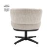 Eetkamerstoel Perca Off White draaibaar met pocketvering en armleuningen – Dubbelman Design