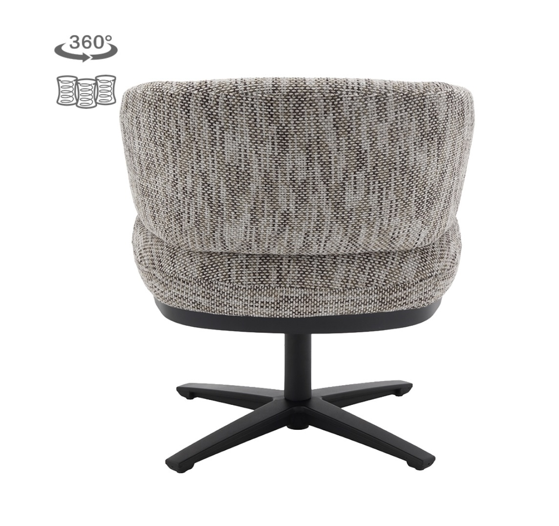 Eetkamerstoel Perca Ted 8 draaibaar met pocketvering en armleuningen – Dubbelman Design