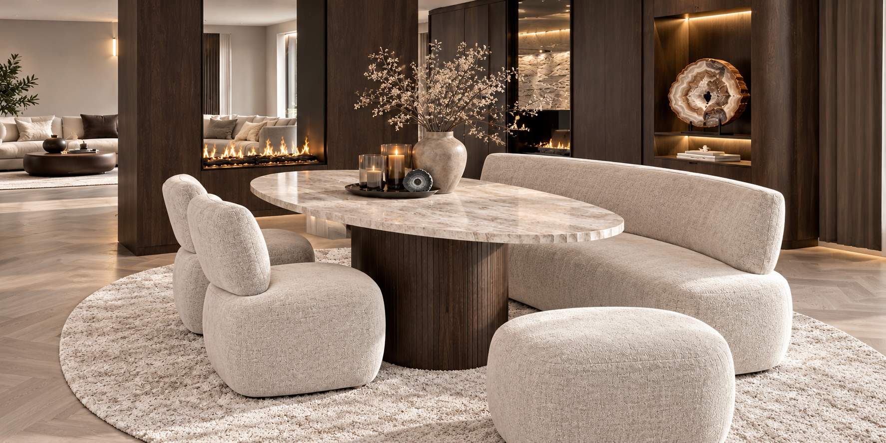 Maatwerk eetkamerstoelen en eetbankjes Dubbelman Design hotel chique